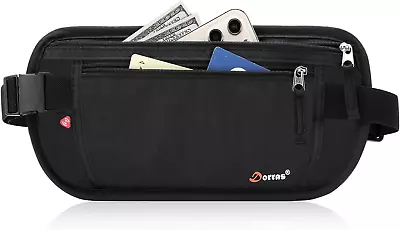 Money Belt Hidden Passport Holder Travel Wallet With RFID Blocking - Fanny Pa... • $10.31