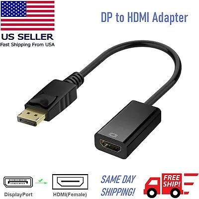$3.95 • Buy Display Port To HDMI Male Female Adapter Converter Cable DisplayPort DP To HDMI