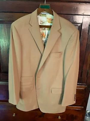 $400 • Buy Mens Samuelsohn Camel Hair Sport Coat, Silk Equestrian Lining, 44L, Vintage