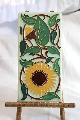 Motawi Tileworks Flower  4 X 8 Art Tile Sunflower William De Morgan Ann Arbor MI • $75