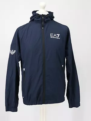 Ea7 Emporio Armani Mens Tracksuit Hooded Jacket Uk S Navy 3lpv08 Pn4hz Eg • £50.93