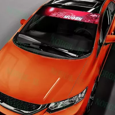 Car Window Windshield Vinyl Banner For MUGEN POWER CIVIC I-VTEC Decal Sticker • $12.60