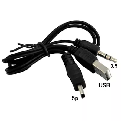 USB2.0 Charging Cord To Mini USB Male 3.5mm Jack Plug Audio Bluetooth C-RZ • $6.76