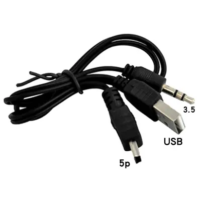 USB2.0 Charging Cord To Mini USB Male 3.5mm Jack Plug Audio Bluetooth Cable GF • £3.65