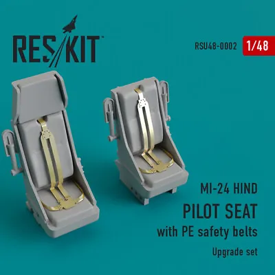 $14.98 • Buy Reskit RSU48-0002 Pilot Seat With PE Safety Belts MI-24 Hind. 1:48 Scale Resin