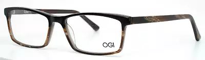 OGI Evolution 3131 1828 Black Dark Brown Horn Unisex Eyeglasses 56-17-150 B:33 • $45.99