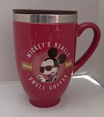 Disney Parks Mickey’s Really Swell Coffee Thermal Travel Mug With Lid • $14.24