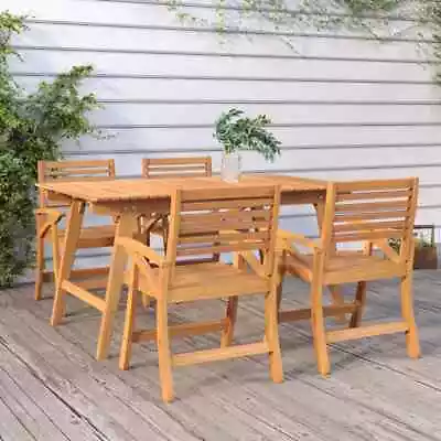 Outdoor Table Camping Table Dining Table Furniture Solid Wood Acacia VidaXL • $381.99