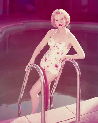 Virginia Mayo In Swimsuit By Pool 24x36 Inch Poster • $29.99