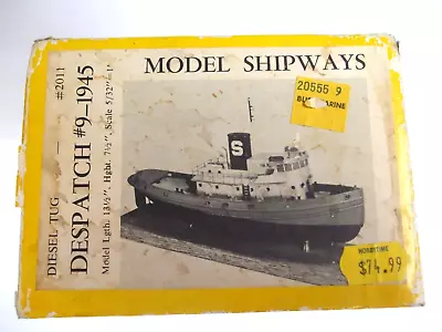 Vintage Model Shipways Wood Kit Diesel Tug DESPATCH #9 - 1945 Kit #2011 -in Box • $99.99