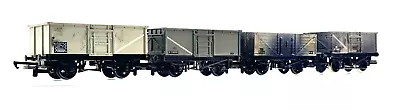 Mainline/hornby 00 Gauge - 4 X Mixed Br Grey Open Mineral Plank Wagons - Unboxed • £19.95