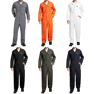 HISEA Men Coverall Long Sleeve Workwear Jumpsuit Mechanic Safety Overalls Pocket • $43.79