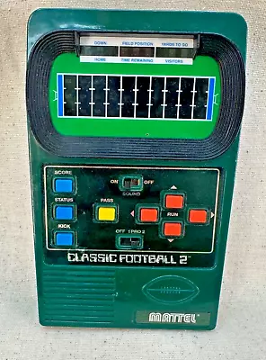 Vintage Mattel Classic Football 2 Electronic Handheld Game 2002 Tested Works • $24