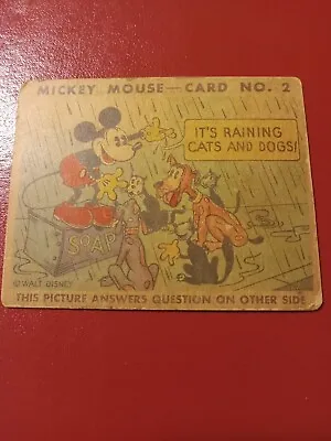 Mickey Mouse Bubble Gum Card Number Two • $45