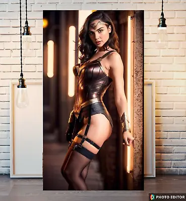 DC Comics Wonder Woman Gal Gadot Canvas Print Poster Artwork • £7