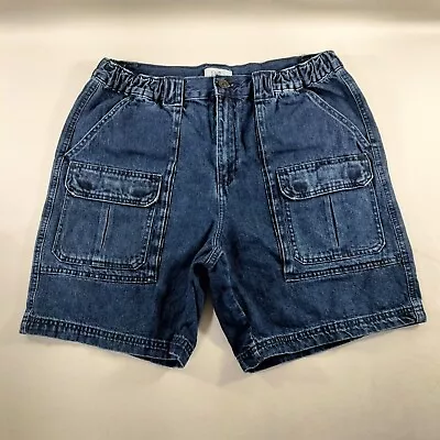 Croft & Barrow Cargo Blue Denim Jean Shorts Mens Size 36 • $24.97