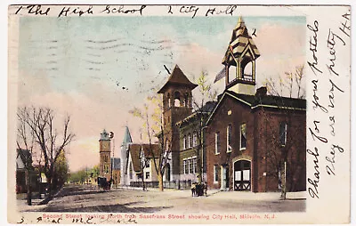 New Jersey Millville Second Street Posted 1907 To Mae Mattraw Philadelphia Ny. • $9.99