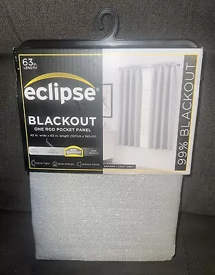 Eclipse Samara Blackout Energy-Efficient Thermal Lt Grey 1-Curtain Panel42”x84” • $19.99