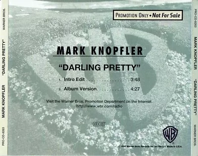 Mark Knopfler‎– Darling Pretty (CD Single Promo) V.G • $10.99