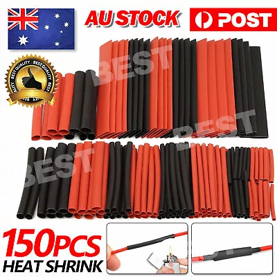 150Pcs Heat Shrink Tubing Tube Assortment Wire Cable Insulation Sleeving Set  • $5.35