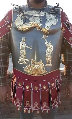 Medieval Armor Roman Muscle Cuirass Armor Knight Breastplate With Skirt & Suit • $310.61