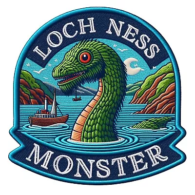 Loch Ness Monster Patch Iron-on Applique Scotland Travel Badge Nessie Folklore • $3.99