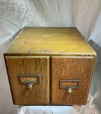 Vintage Wooden 8 Track Storage Case Apothecary Style Handles - No Tapes • $55.19