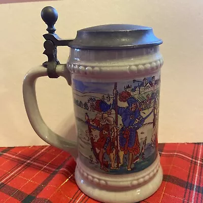 VTG German Lidded Beer Stein/Mug-DBGM 85-Hand Painted-Ceramic -Made In Germany • $15