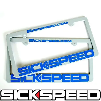 Sickspeed Logo Grey Blue License Plate Cover Holder Frame Tag Front Rear P5 • $10.10