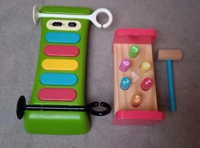 Early Learning Centre Baby Electronic Xylophone And Wooden Hammer Bench • £5