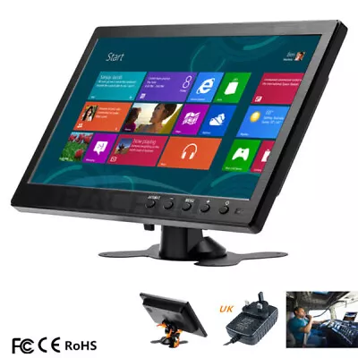 UK 10  Inch LCD Display Monitor BNC AV VGA HDMI CCTV Securit FOR BUS Truck • £51.59