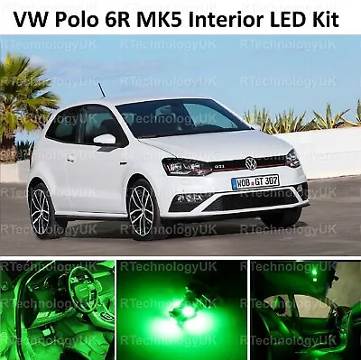 GREEN 2018 NEW VW Polo 6R 2010-2016 8pc MK5 V LED Interior Upgrade Xenon Kit  • $16.02