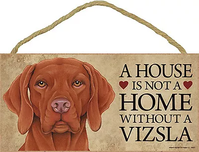 Vizsla Wood Dog Sign Wall Plaque 5 X 10 + Bonus Coaster • $14.99