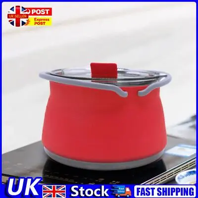 Foldable Water Kettle Mini Travel Kettle Collapsible Hot Water Boiler (Red) UK • £14.09