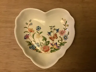 Aynsley Bone China - Cottage Garden - Heart-shaped Dish And Small Vase • £2