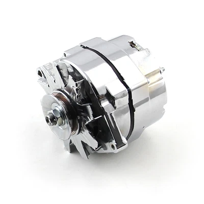 $109.90 • Buy GM Chrome Universal 100 Amp 3 Wire Internal Regulated High Output Alternator