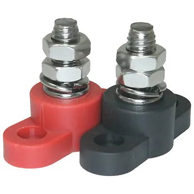 $19.20 • Buy Positive & Negative Set Battery Ring Insulated Junction Post Terminal Block Stud