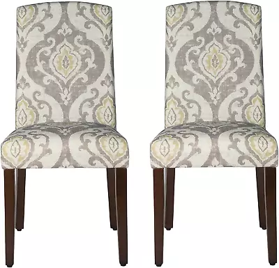 Home Decor | Upholstered Patterned Parsons Dining Chairs Set Of 2 | Accent Chair • $269.99