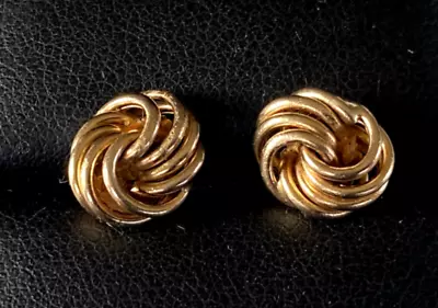 Superb Celtic Knot Design Solid 9ct Gold Earrings Small Studs • £60