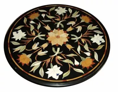 18'' Table Top Inlay Marble Pietra Dura Art Coffee Dining Stones Inlay Decor Nm5 • £388.01