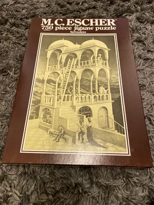 £10 • Buy M C Escher Belvedere 750 Piece Jigsaw Puzzle Vintage