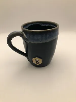 $24 • Buy Art Studio Pottery Blue Coffee Mug Monogram B By Holtz Leather Company USA