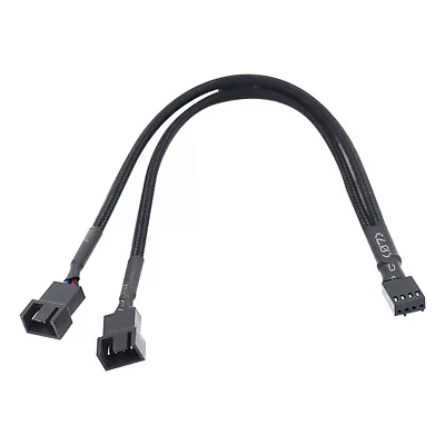 4 Pin Y Splitter Cable 4 Pin PWM Female To 3/4 Pin CPU PC Case Fan Adapter Cable • £2.41