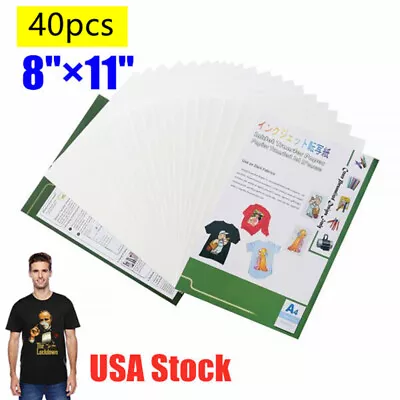 US Stock 40PCS 8×11in Inkjet Transfer Paper For T-shirt Heat Transfer Paper A4 • $19.74