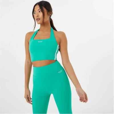 £5.99 • Buy Jack Wills Ladies Longline Halter Sports Bra  Fitness Gym Crop Top 14 NEW