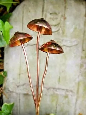 £5.50 • Buy Handmade Magical Copper Mushroom Toadstool, Plant Pots ,Fairy Gardens,Terrariums