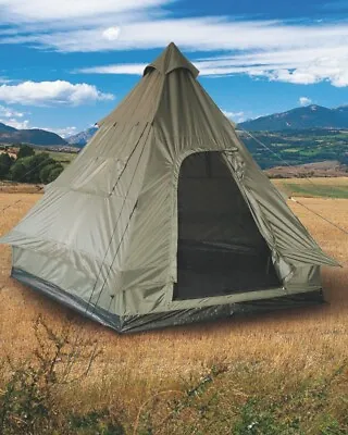 Mil-Tec 4-Man OD Green TeePee Tipi Tent Army Military Camping Shelter New • $229.99