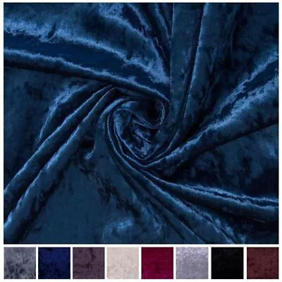 Premium Crushed Velvet Upholstery Velour Curtain Cushions Furnishing Fabric • £9.99