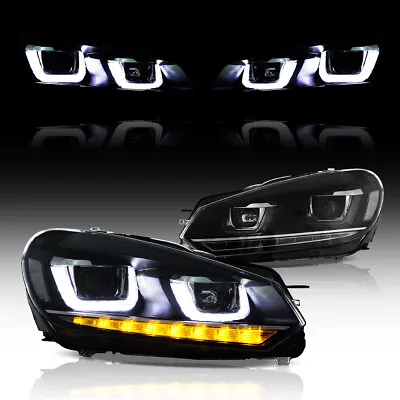 $259.99 • Buy For 2010-2014 Volkswagen Golf /Jetta MK6 VLAND LED Headlight Front Lamps LH&RH