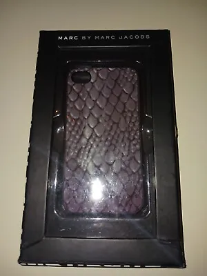 Marc By Marc Jacobs New Black Gray Charcoal Snakeskin IPhone Case 7x12x1.75 Cm • $38